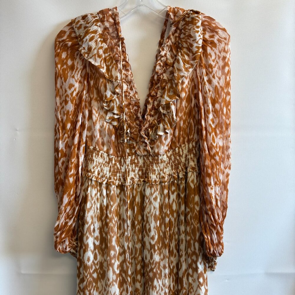 Anthropologie The Odetta Ruffled V-Neck Dress - Picture 7 of 8